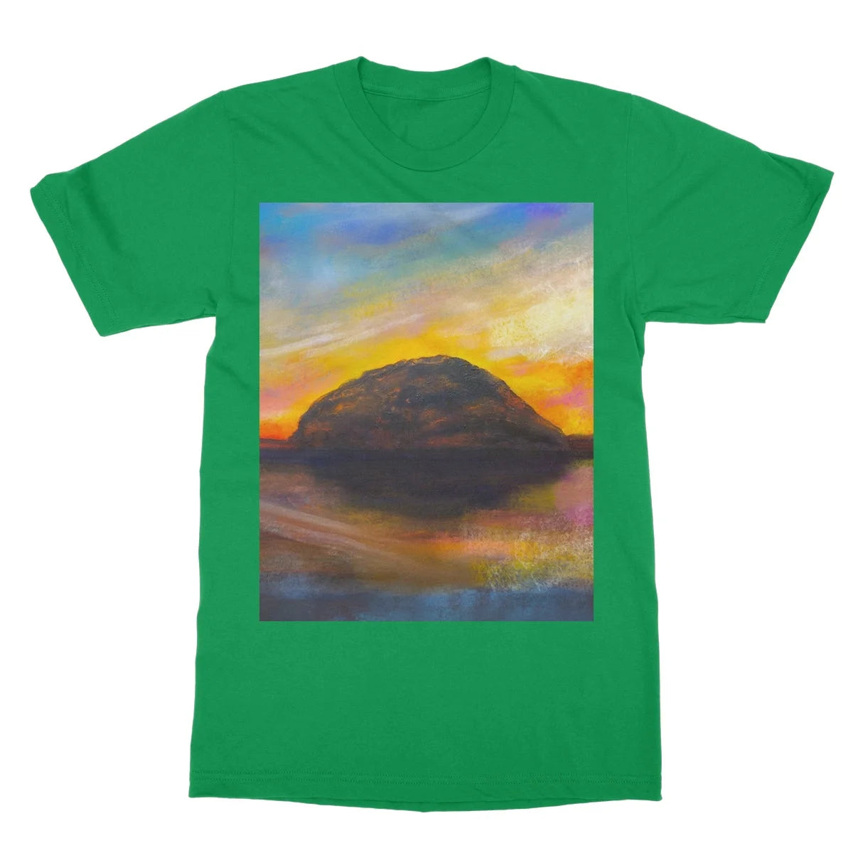Ailsa Craig Dusk Softstyle T-shirt - Arran Art Gallery Scotland Worldwide Shipping Paintings | Prints | Gifts
