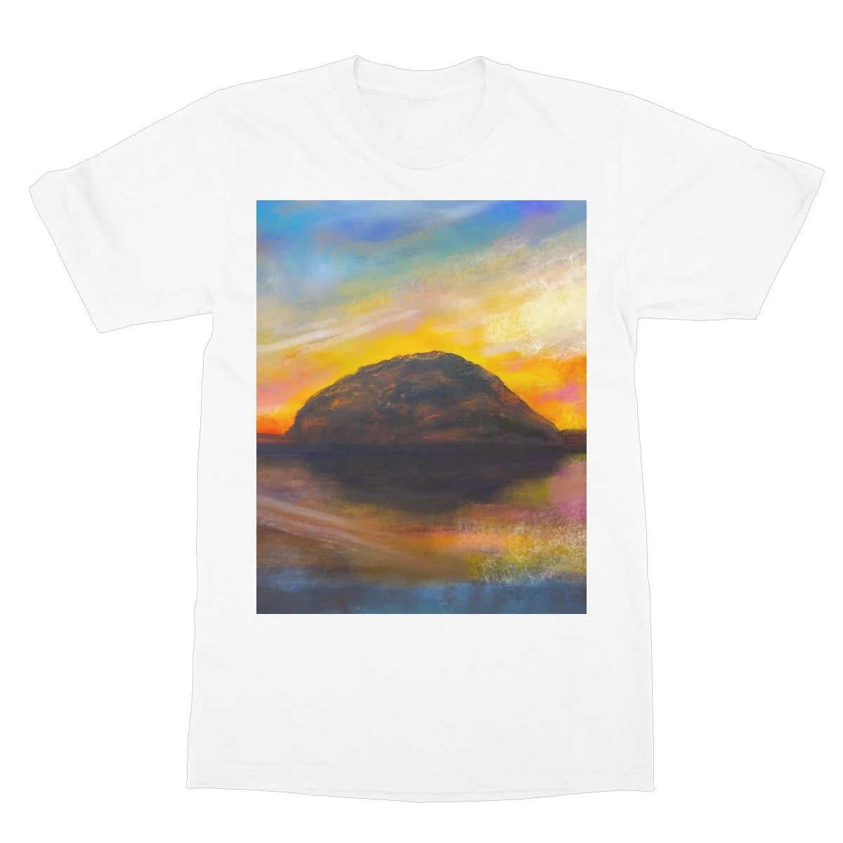 Ailsa Craig Dusk Softstyle T-shirt - Arran Art Gallery Scotland Worldwide Shipping Paintings | Prints | Gifts