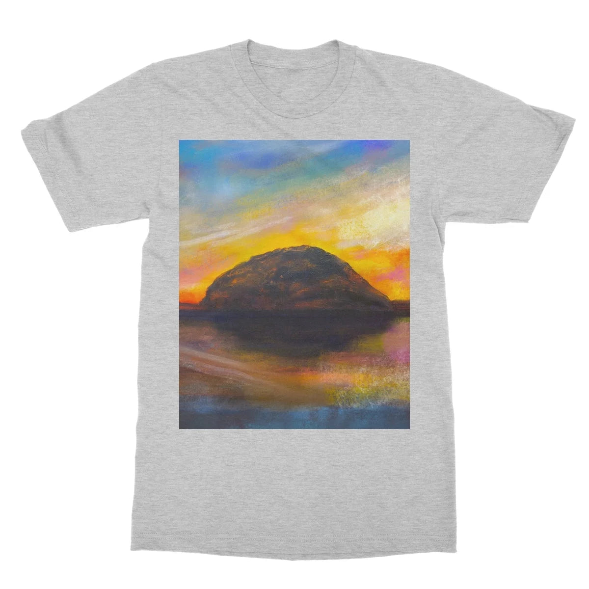 Ailsa Craig Dusk Softstyle T-shirt - Arran Art Gallery Scotland Worldwide Shipping Paintings | Prints | Gifts