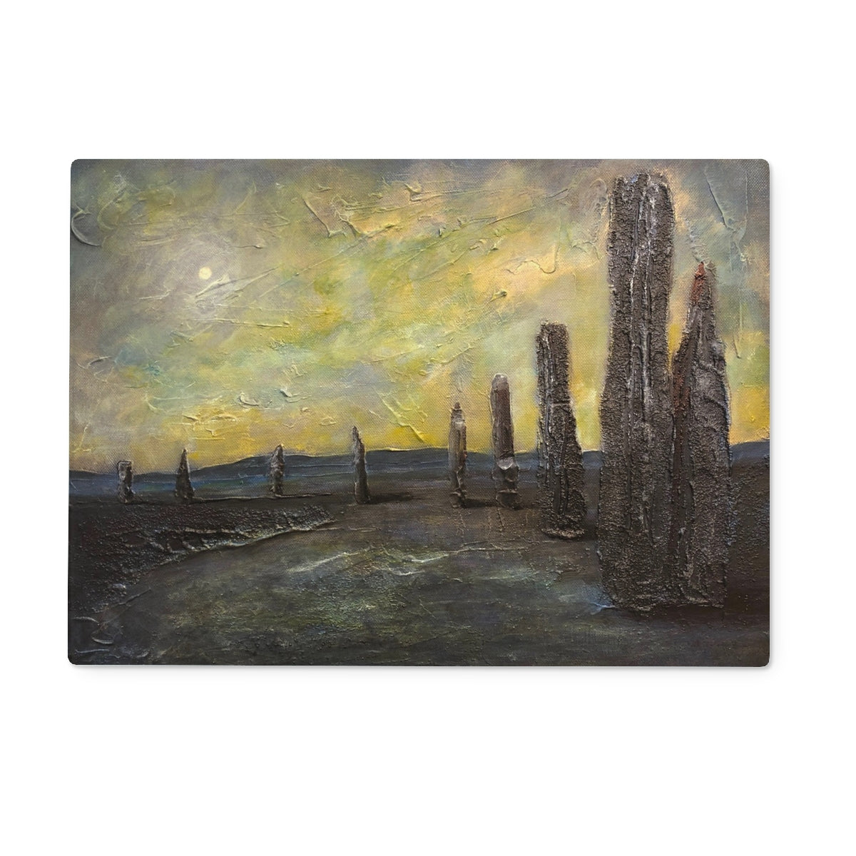 An Ethereal Ring Of Brodgar Art Gifts Glass Chopping Board