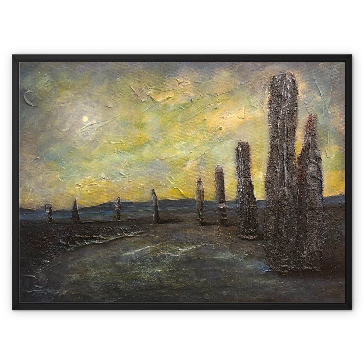 An Ethereal Ring Of Brodgar Orkney Painting | Framed Canvas From Scotland