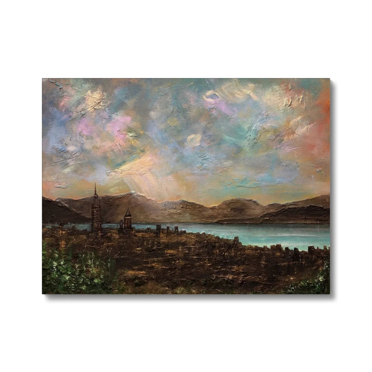 Angels Fingers Over Greenock Canvas - River Clyde Art Gallery Scotland Worldwide Shipping Scottish Artist Fine Prints and Paintings