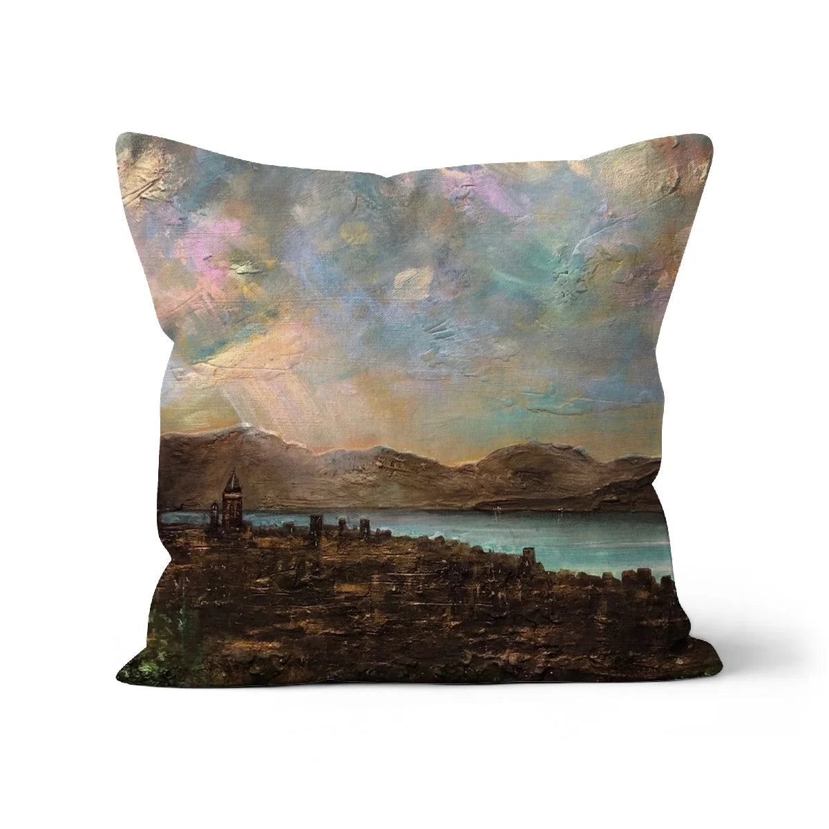 Angels Fingers Over Greenock Cushion - River Clyde Art Gallery Scotland Worldwide Shipping Scottish Prints