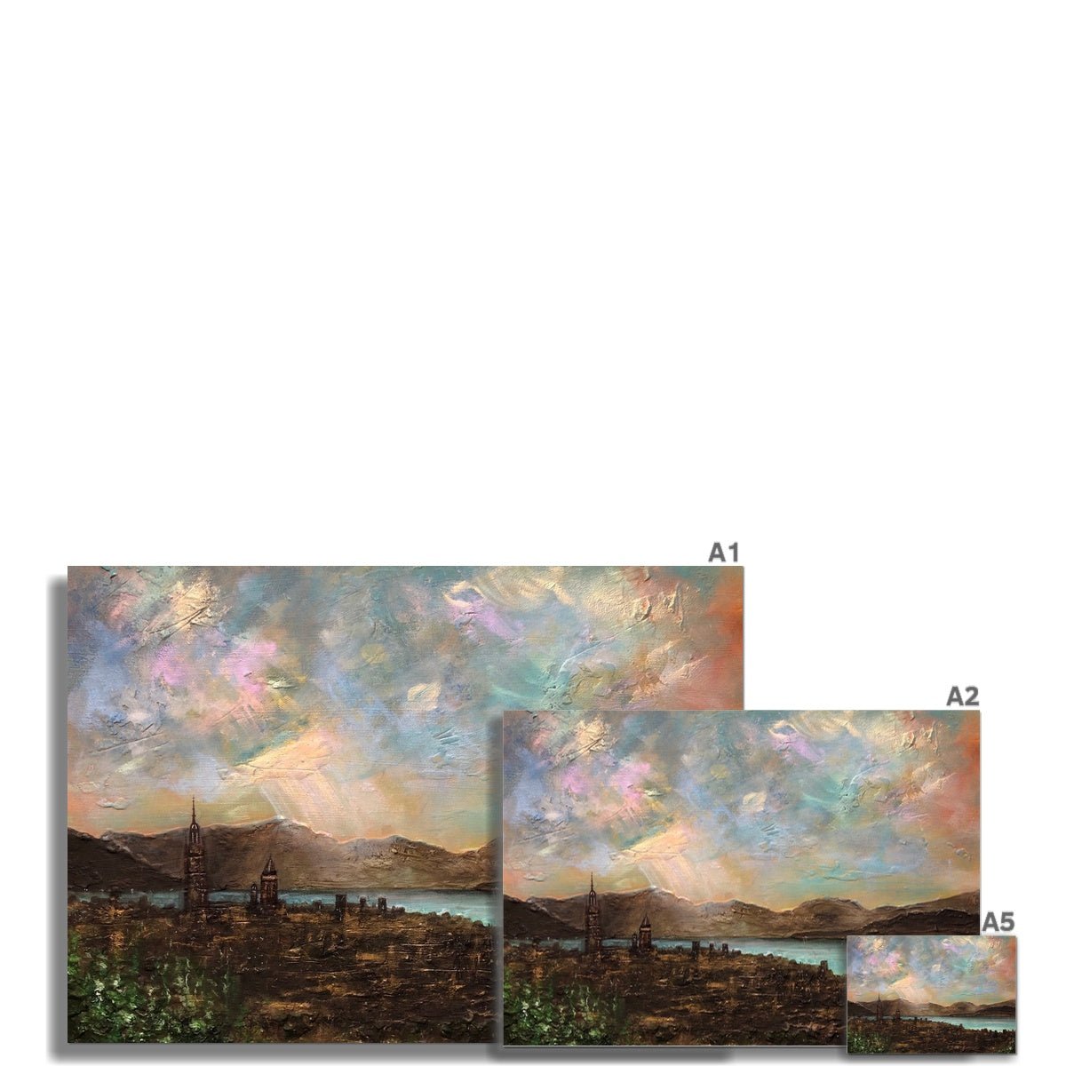 Angels Fingers Over Greenock Painting | Signed Art Prints From Scotland | By Scottish Artist Hunter