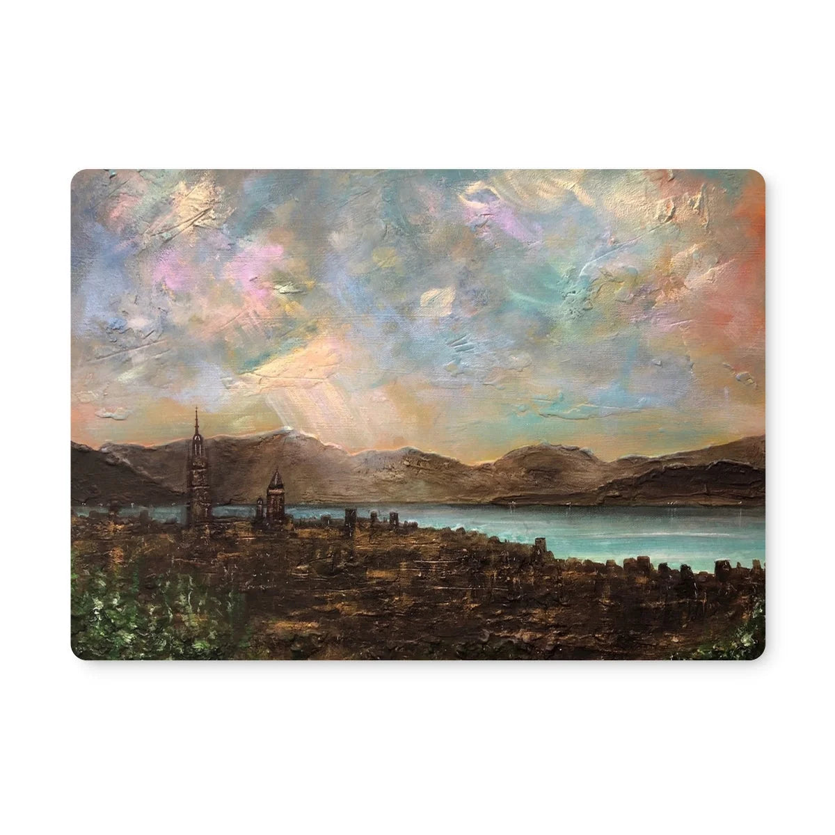 Angels Fingers Over Greenock Placemat - River Clyde Art Gallery Scotland Worldwide Shipping Scottish Prints