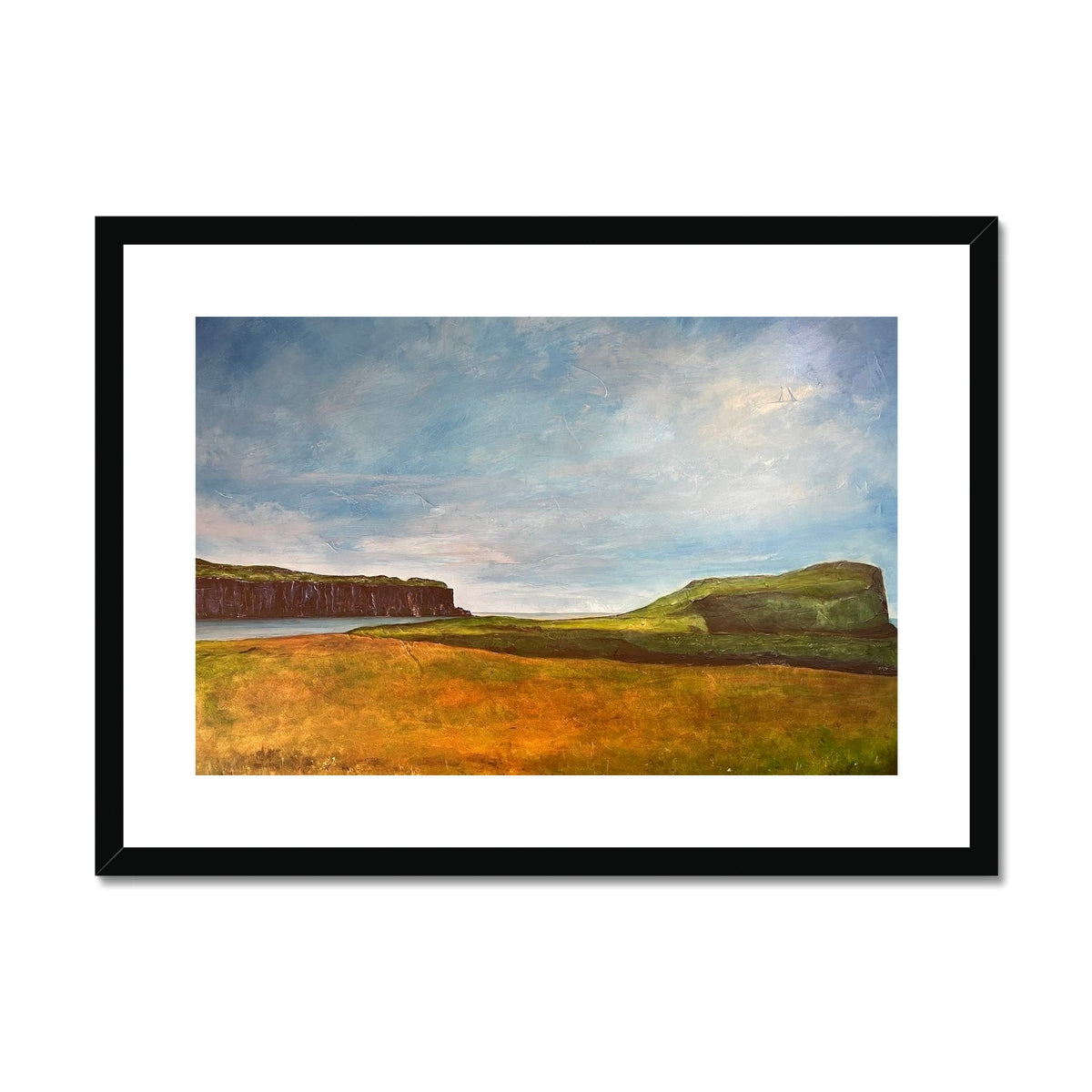 Approaching Oronsay Framed & Mounted Print