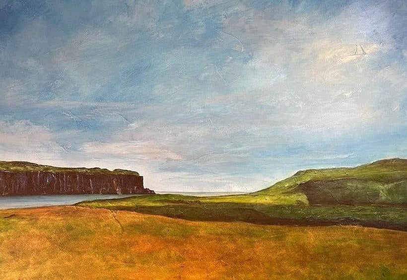 Approaching Oronsay Skye Scottish Landscape Painting