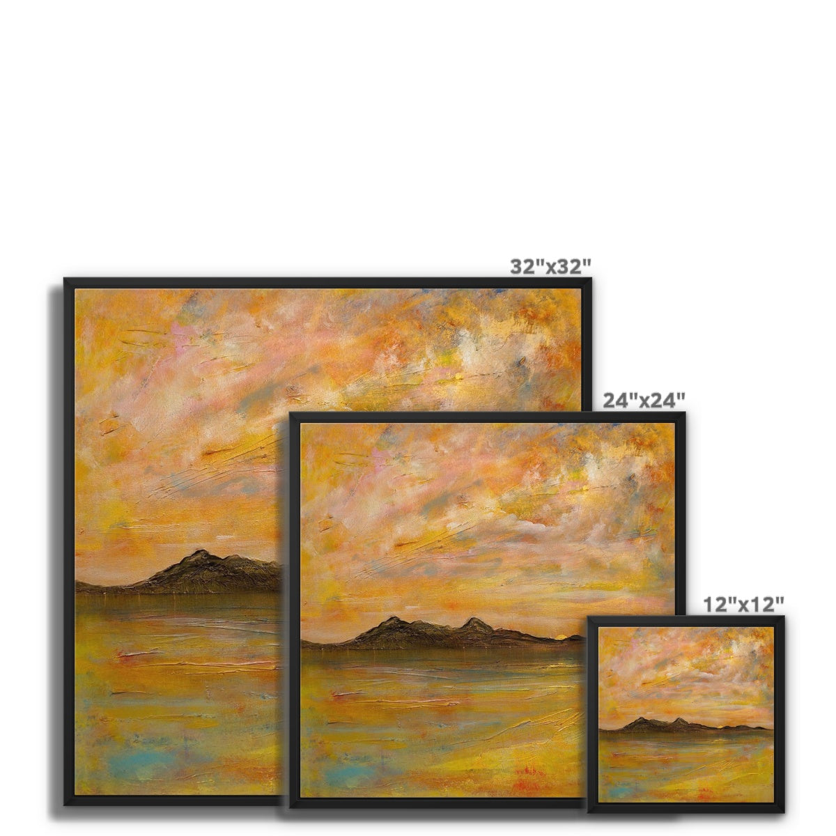 Arran Dusk Framed Canvas