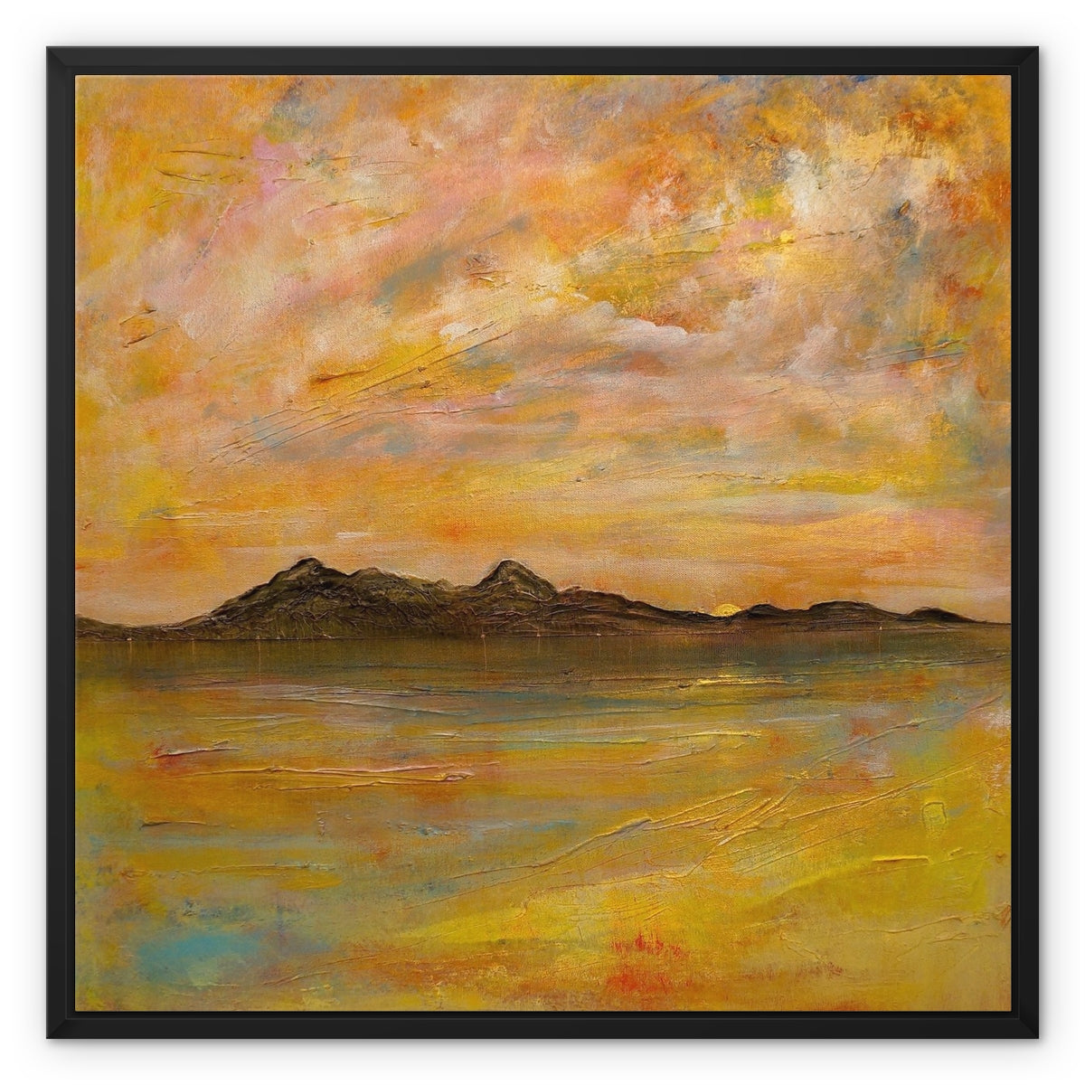 Arran Dusk Framed Canvas