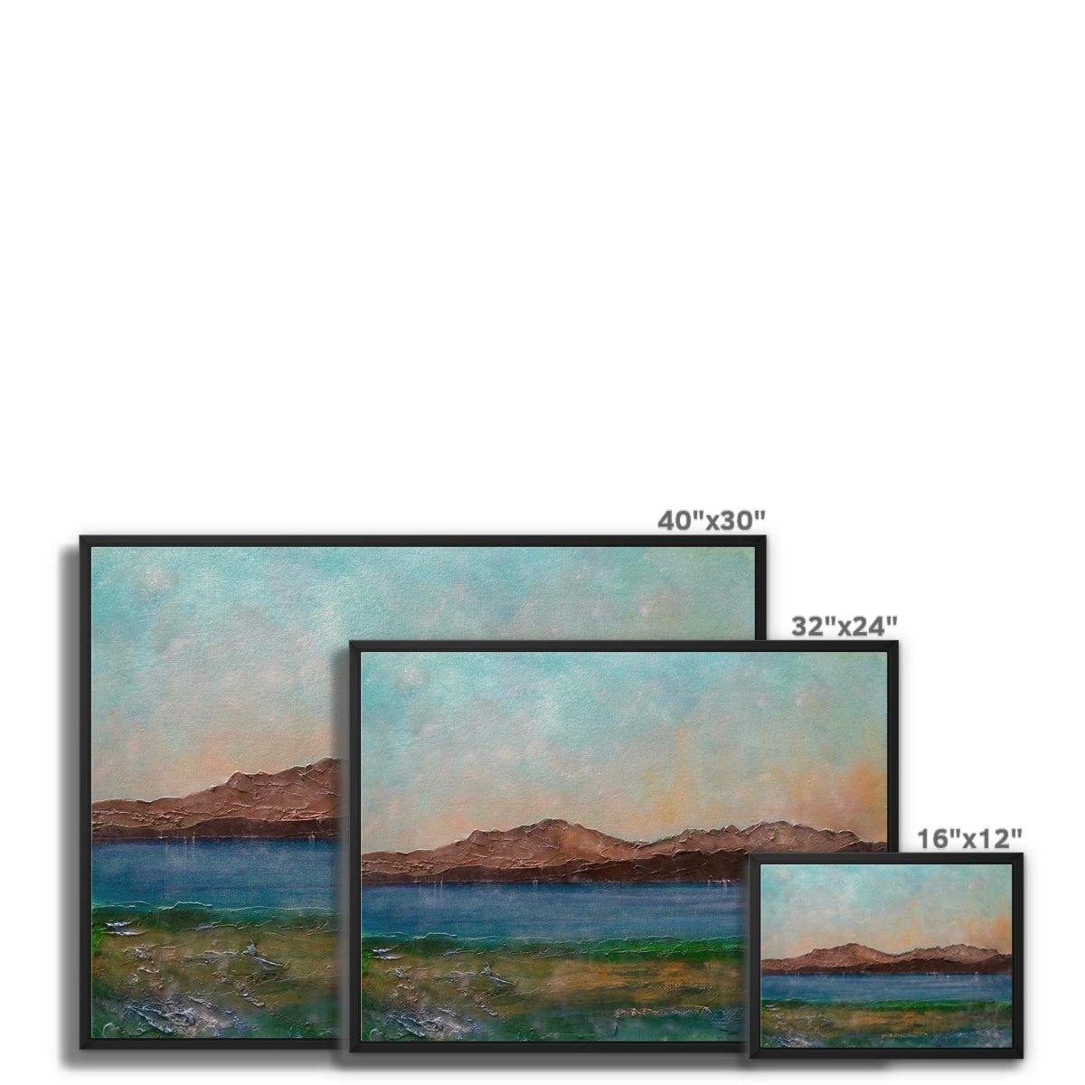 Arran From Scalpsie Bay Painting | Framed Canvas From Scotland