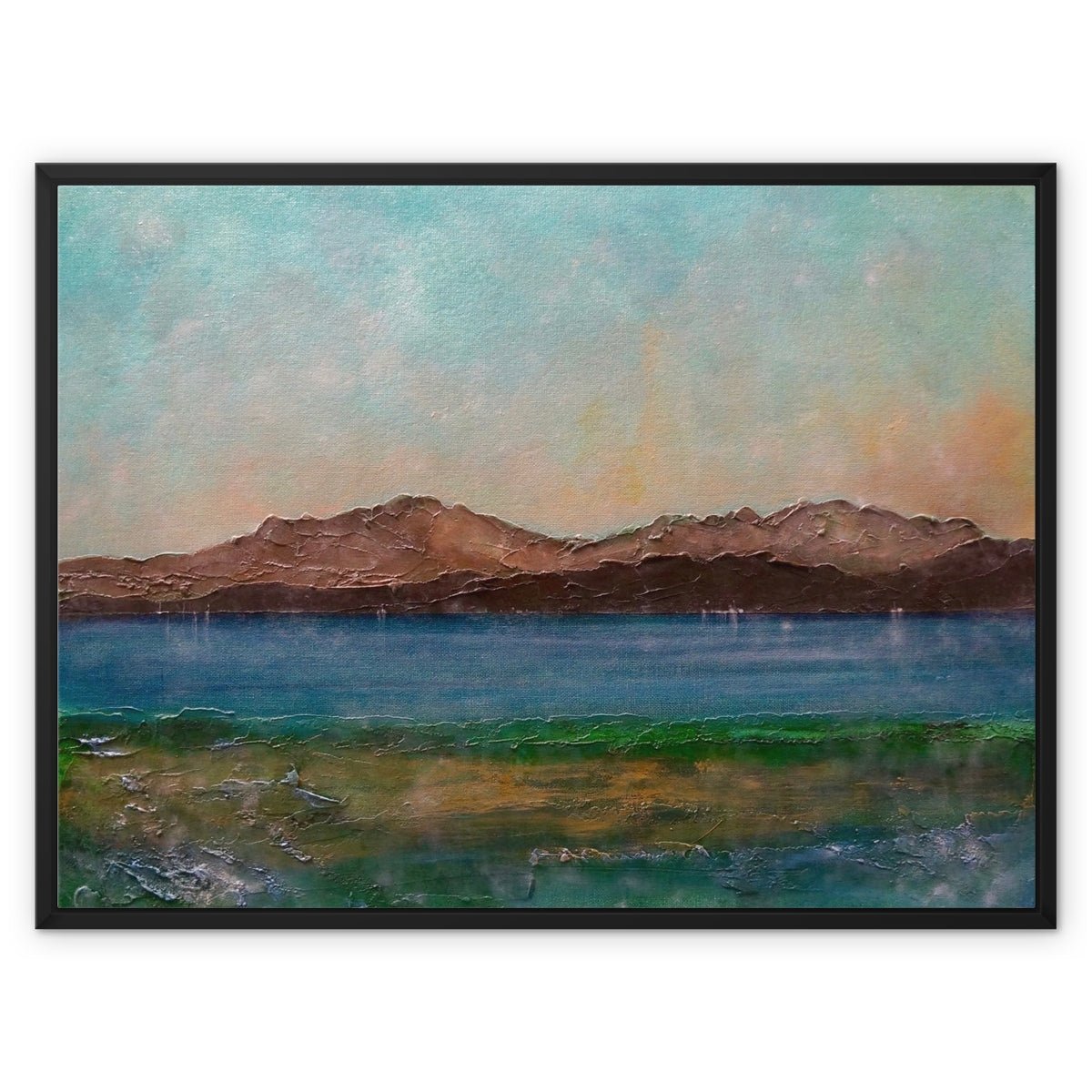 Arran From Scalpsie Bay Painting | Framed Canvas From Scotland