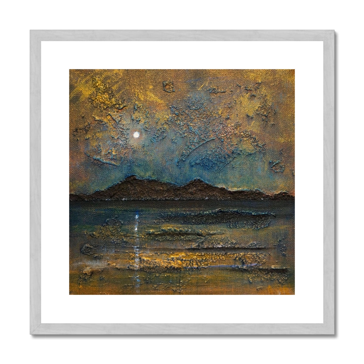 Arran Moonlight Antique Framed & Mounted Print