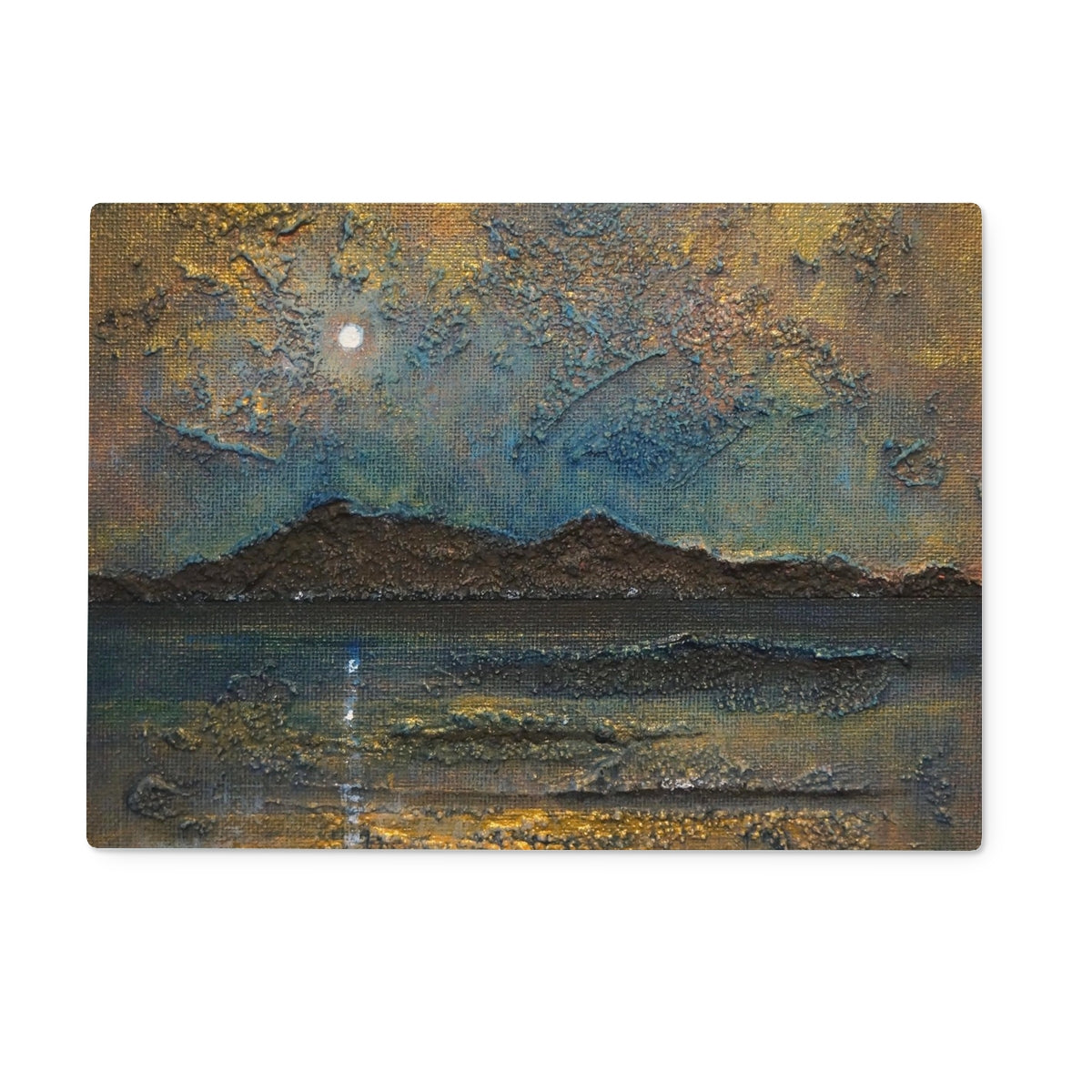 Arran Moonlight Art Gifts Glass Chopping Board