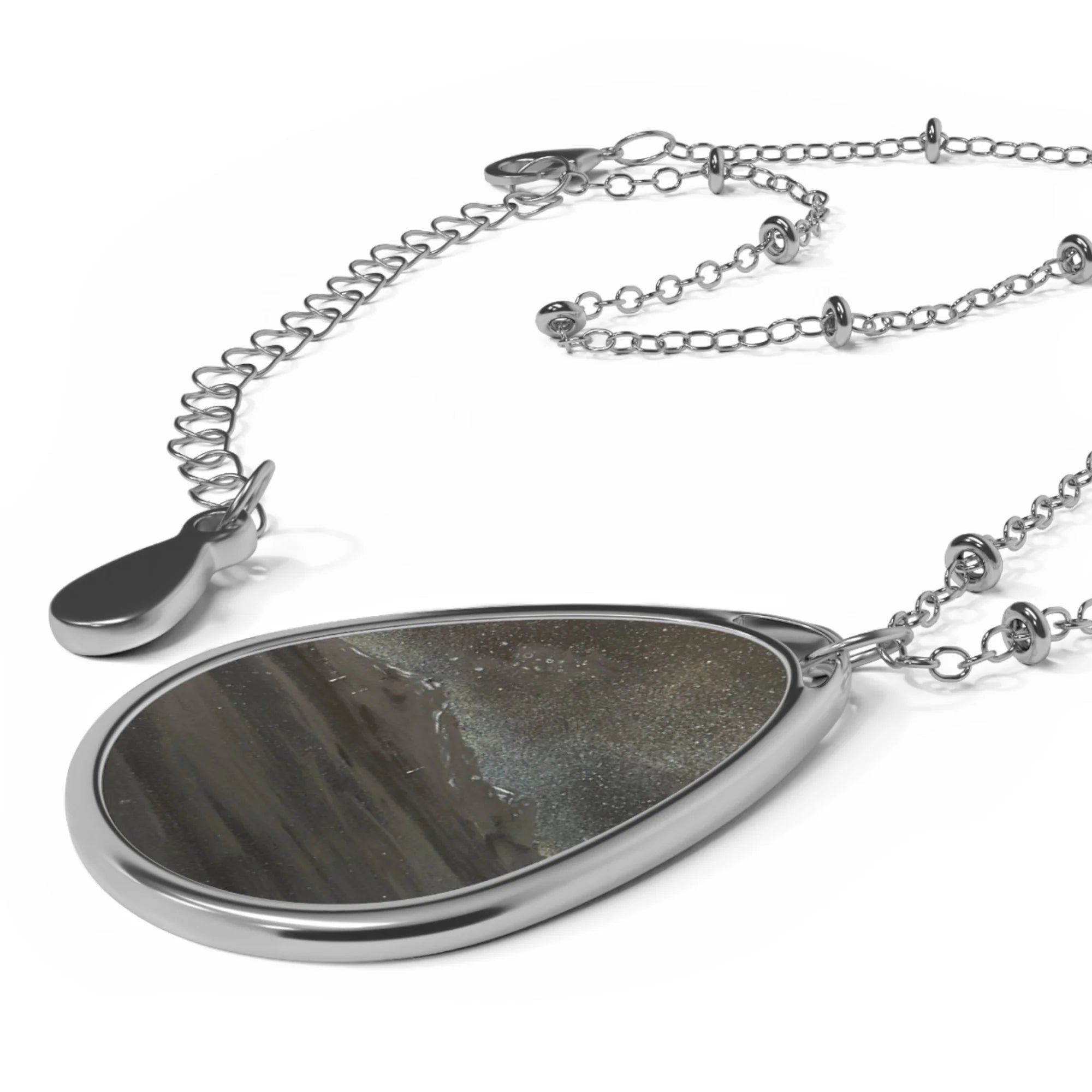 Arran Still Starlight | Scottish Jewellery | Necklace - Art Gallery Scotland Worldwide Shipping Silver Teardrop Pendant Landscape by Artist
