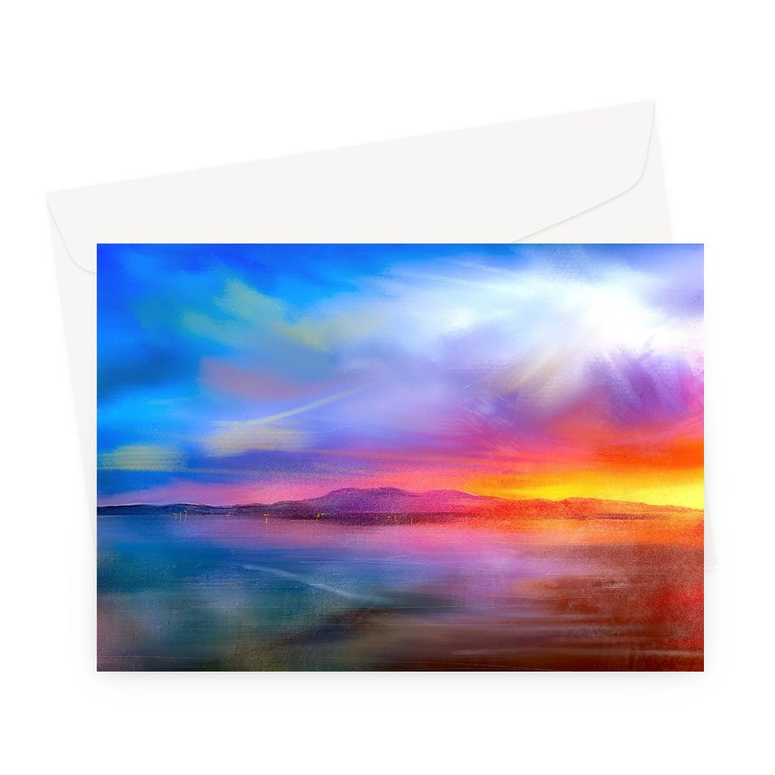 Arran Sunset Art Gift Greeting Card
