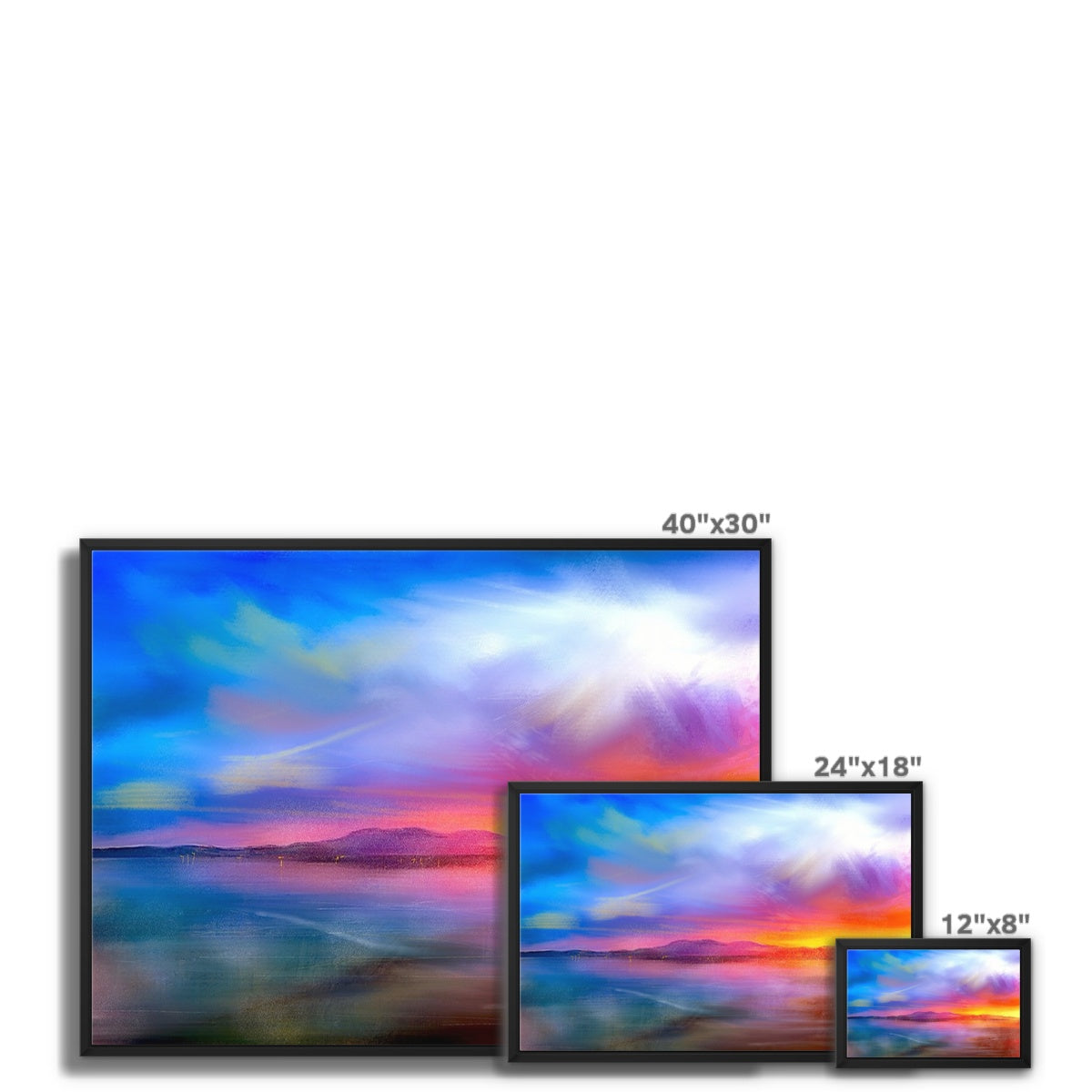 Arran Sunset Framed Canvas