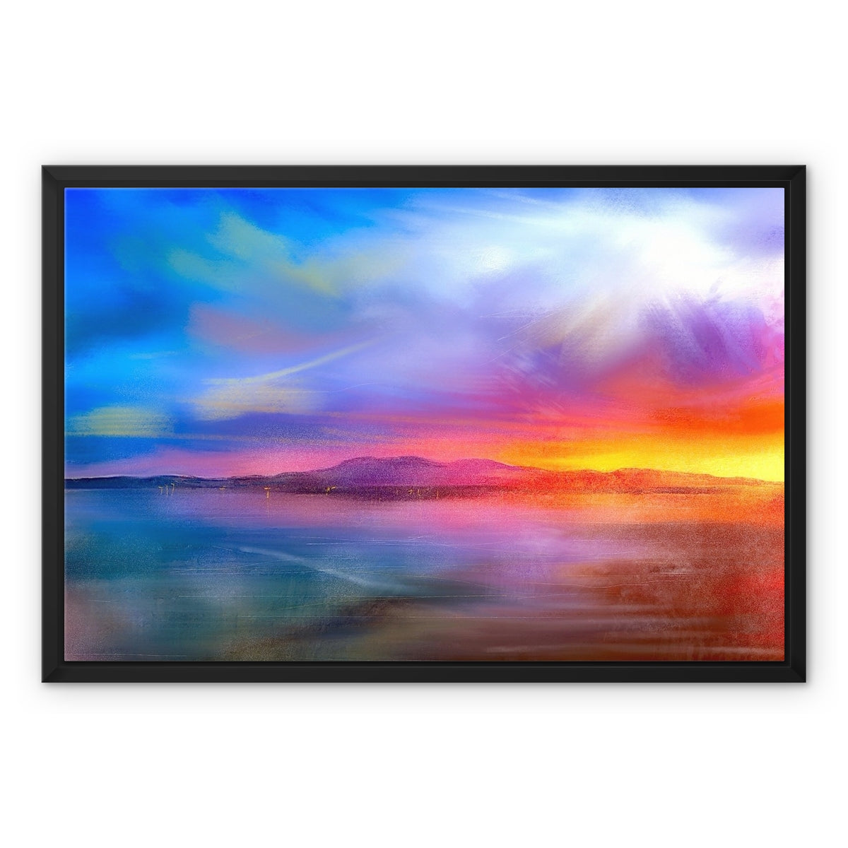 Arran Sunset Framed Canvas