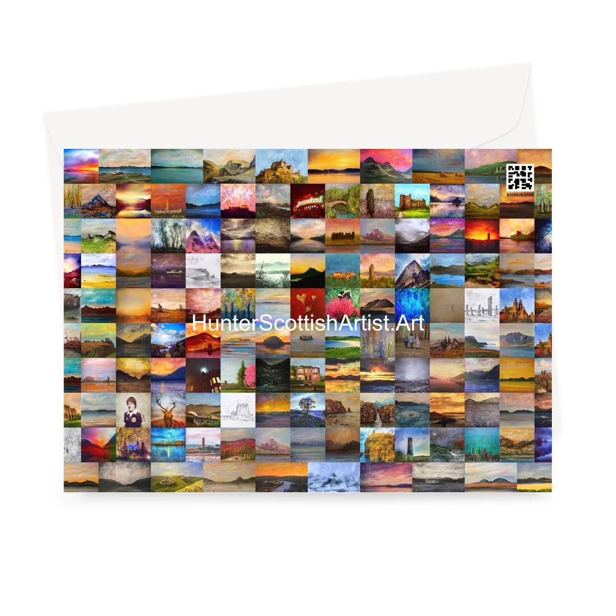 Arran Sunset Greeting Card - Art Gallery Scotland Worldwide Shipping Scottish Landscape by Artist Hunter Featuring Paintings