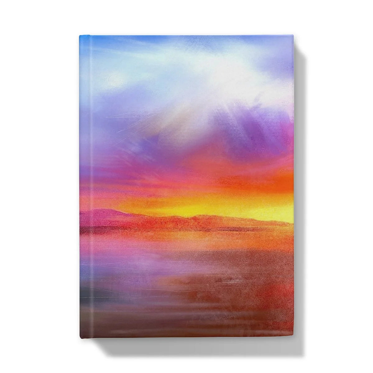 Arran Sunset Hardback Journal - Art Gallery Scotland Worldwide Shipping Scottish Landscape by Artist Hunter Featuring Paintings