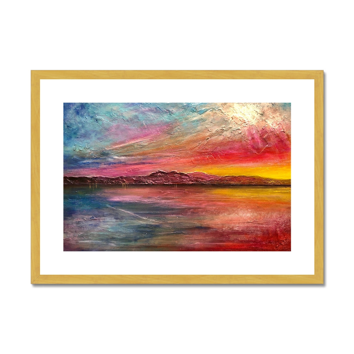 Arran Sunset ii Painting | Antique Framed & Mounted Prints From Scotland