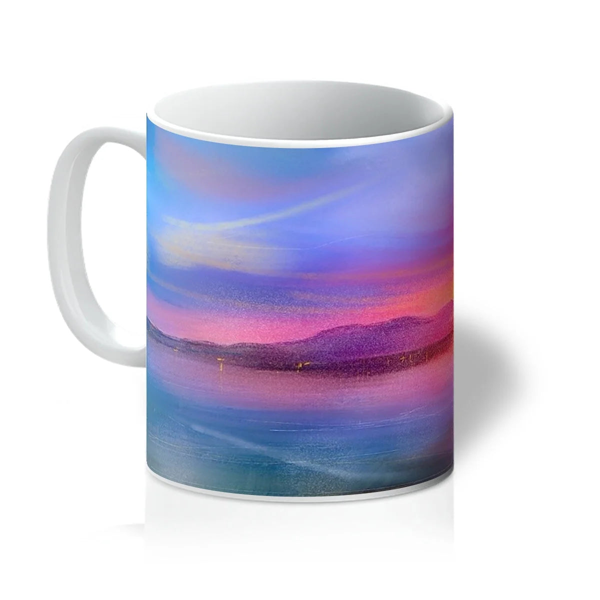 Arran Sunset Mug - Art Gallery Scotland Worldwide Shipping Scottish Landscape by Artist Hunter Featuring Paintings