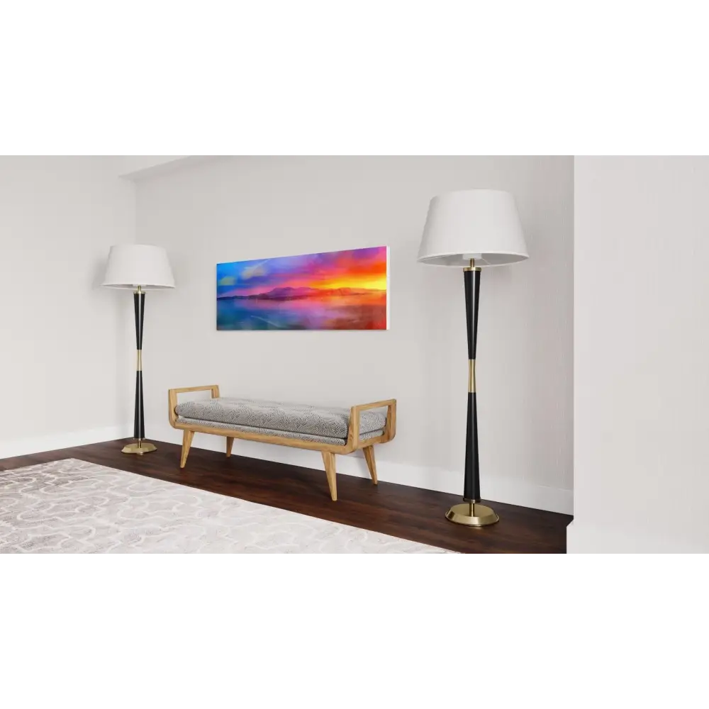 Arran Sunset Panoramic Statement Interior Wall Art Canvas