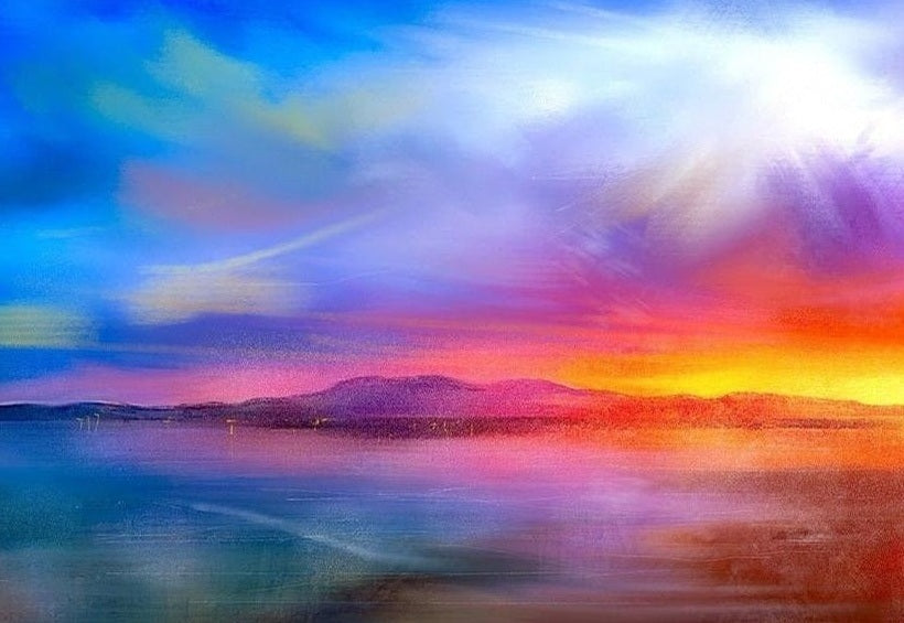 Arran Sunset Scottish Landscape Painting
