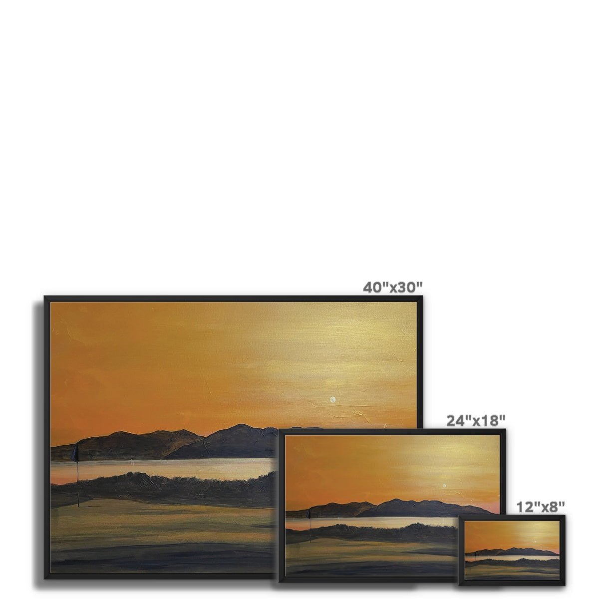 Arran & The 5th Green Royal Troon Golf Course Framed Canvas