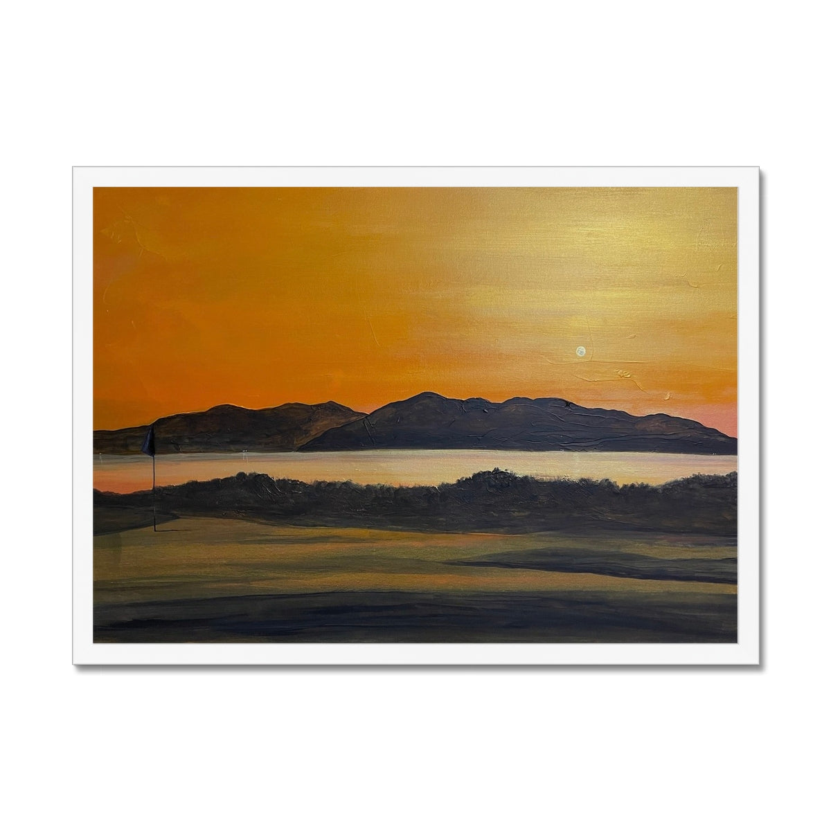 Arran & The 5th Green Royal Troon Golf Course Framed Print