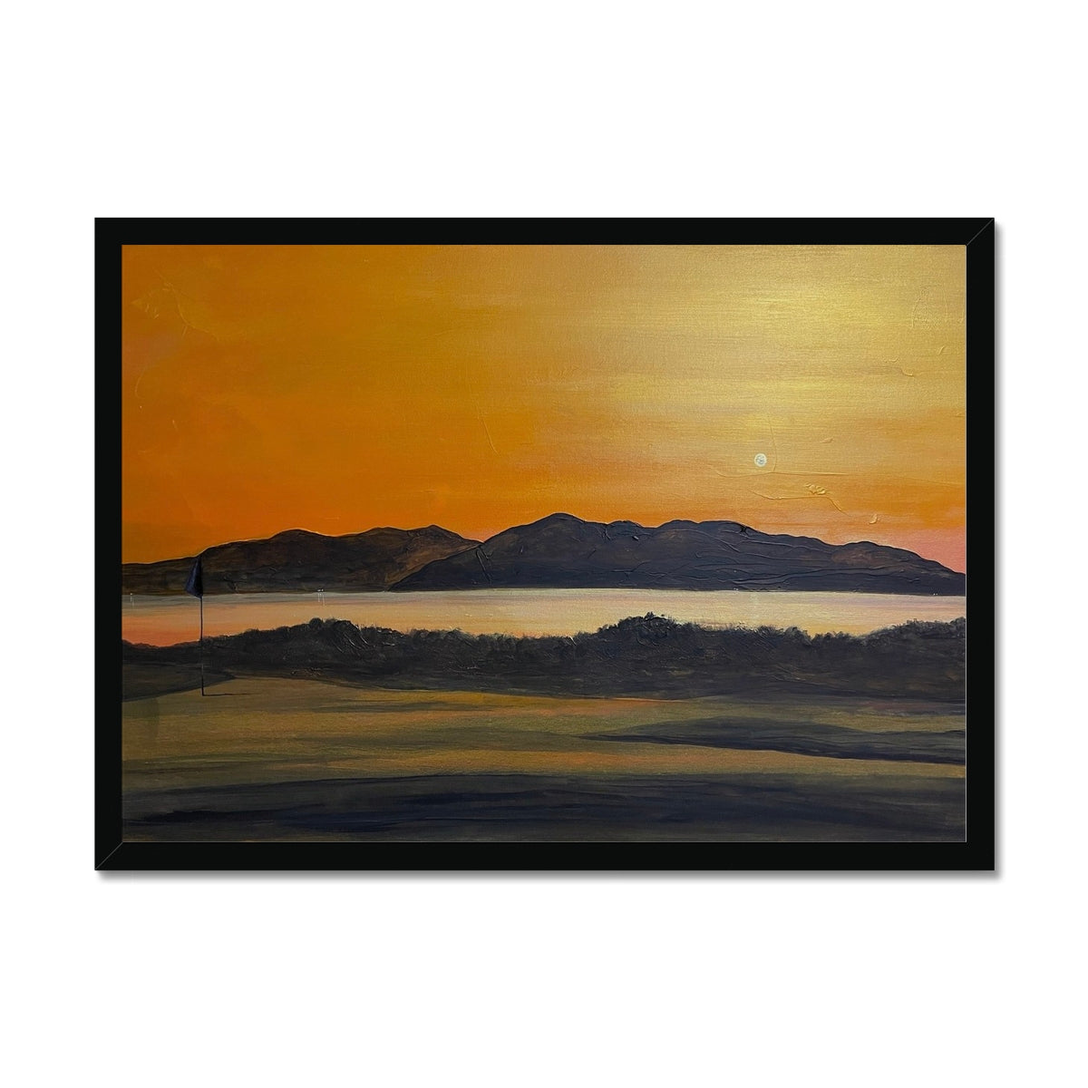 Arran & The 5th Green Royal Troon Golf Course Framed Print