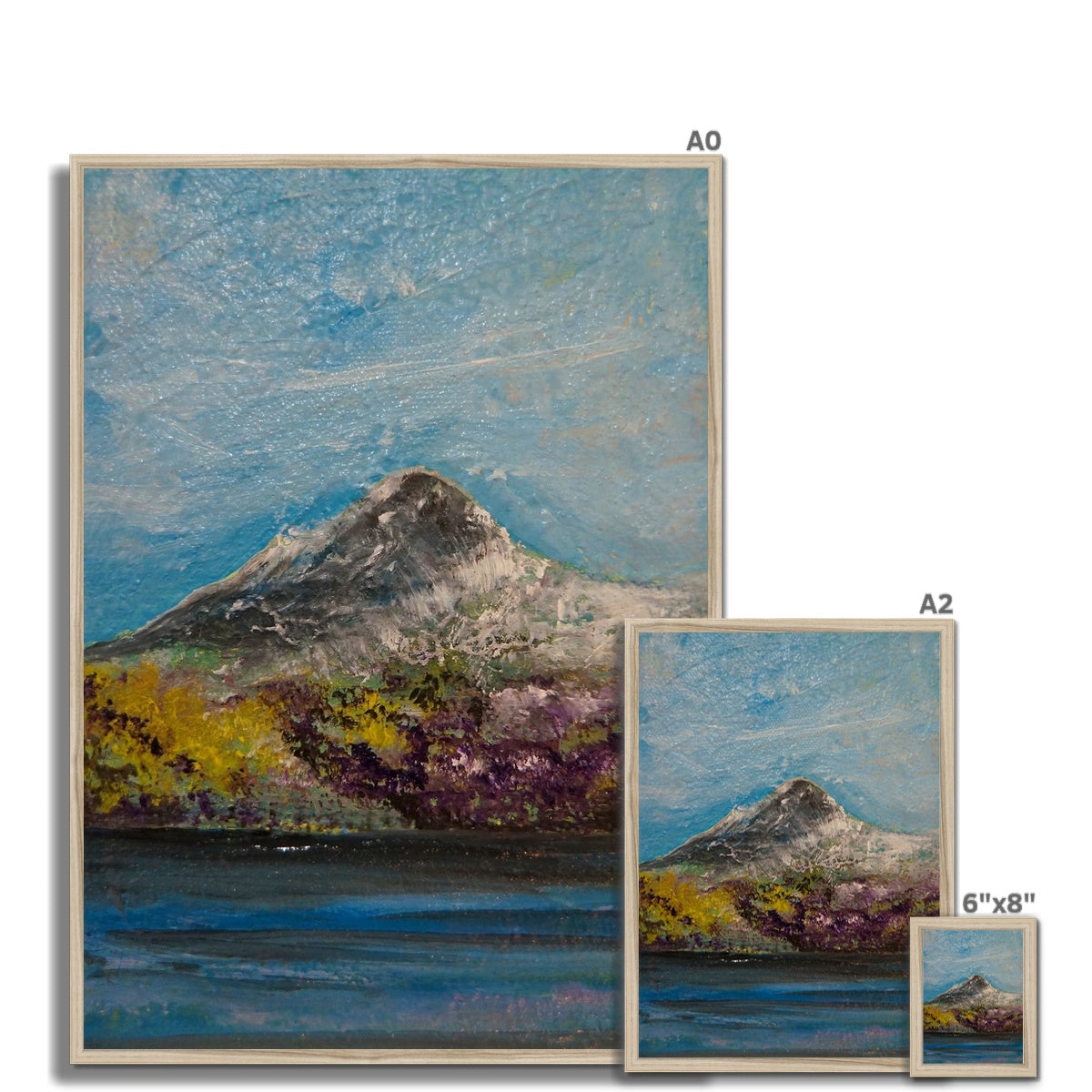 Ben Lomond ii Painting | Framed Prints From Scotland-Framed Prints-Scottish Lochs & Mountains Art Gallery-Paintings, Prints, Homeware, Art Gifts From Scotland By Scottish Artist Kevin Hunter