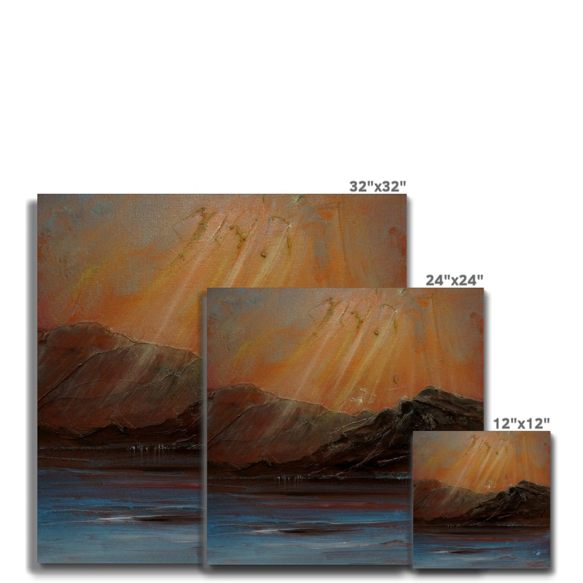 Torridon ii Painting | Canvas From Scotland-Contemporary Stretched Canvas Prints-Scottish Lochs & Mountains Art Gallery-Paintings, Prints, Homeware, Art Gifts From Scotland By Scottish Artist Kevin Hunter