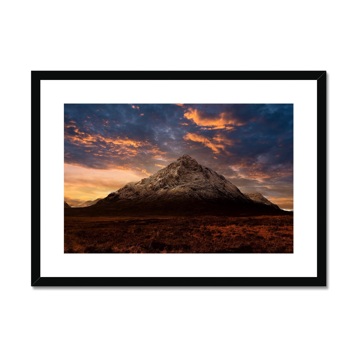 Buachaille Etive Mor Dusk Glencoe Scottish Landscape Photography | Framed & Mounted Prints From Scotland