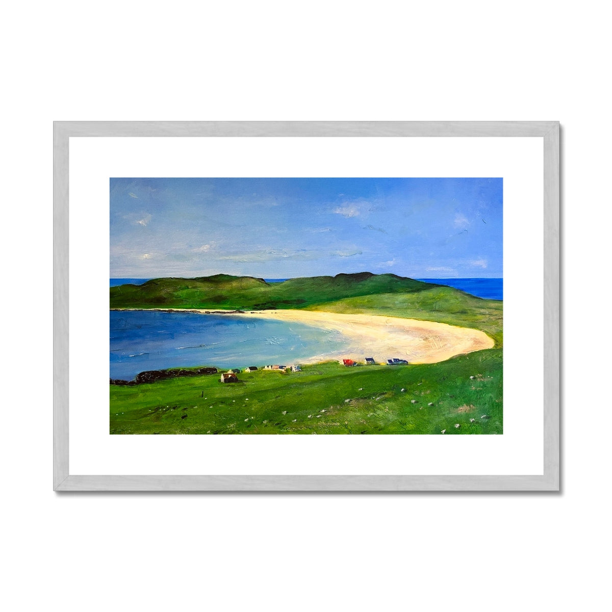 Balephuil Beach Tiree Antique Framed & Mounted Print