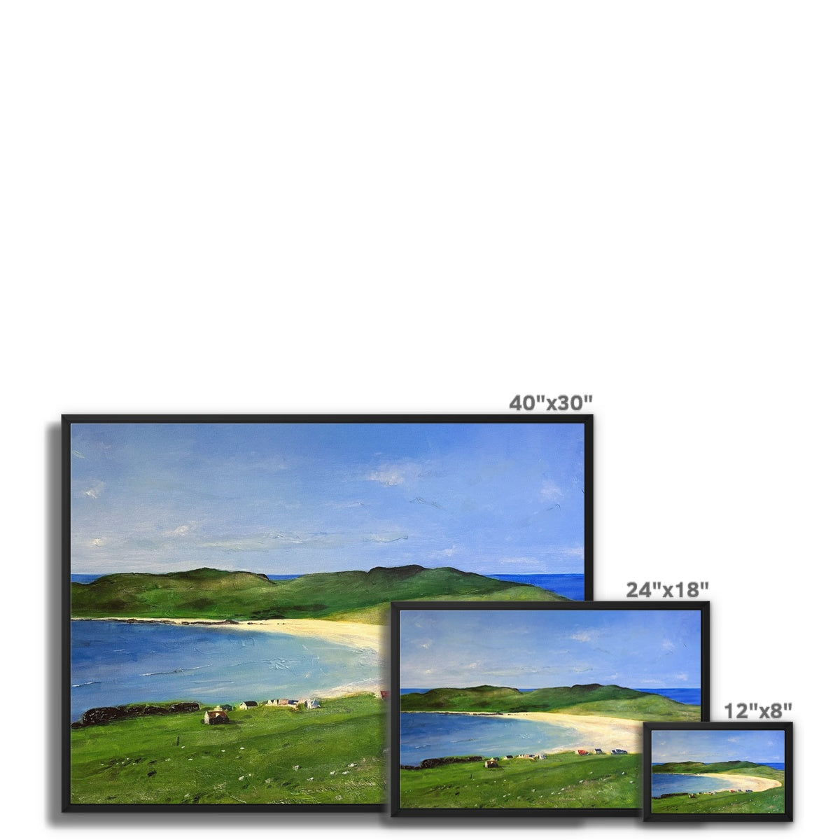 Balephuil Beach Tiree Framed Canvas
