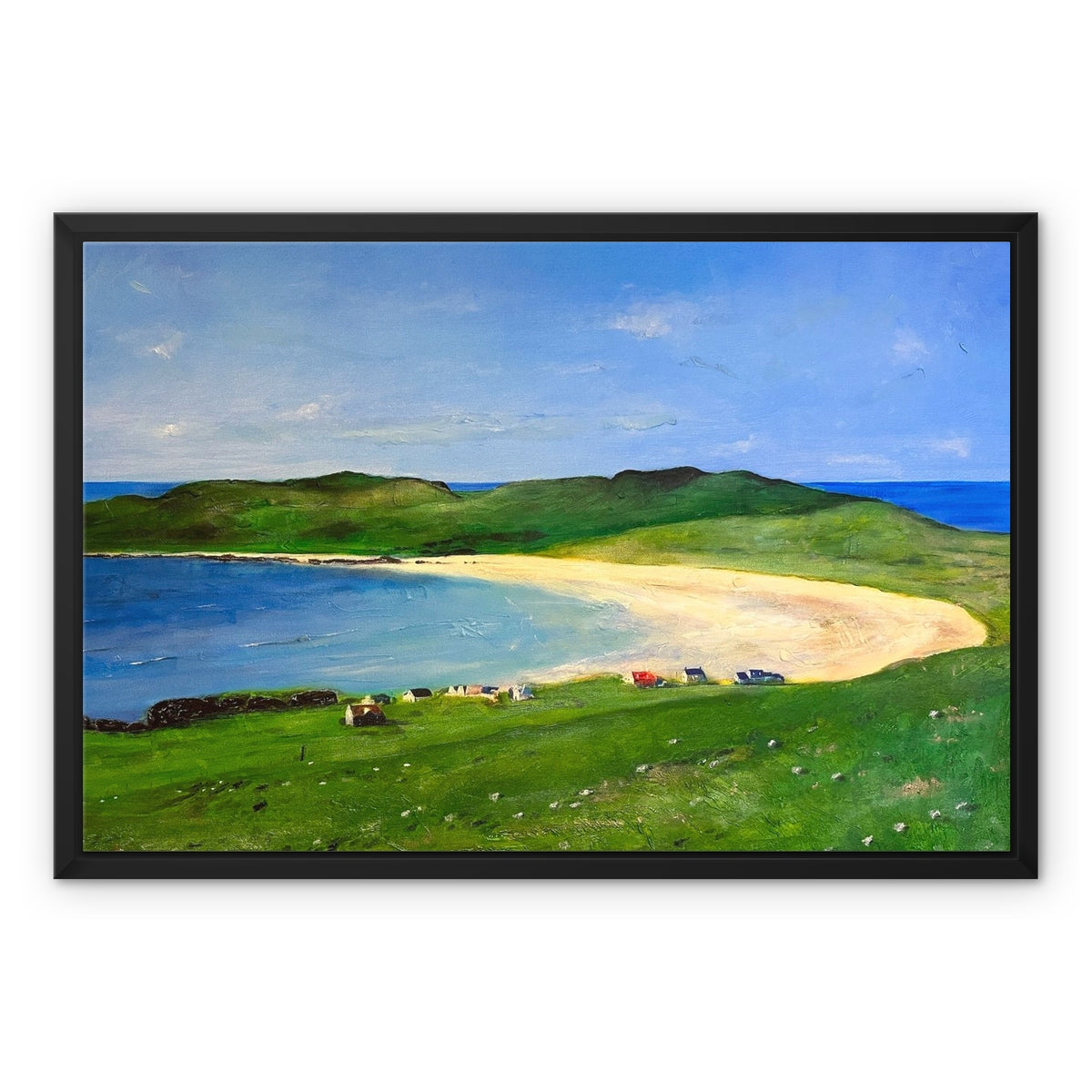 Balephuil Beach Tiree Framed Canvas