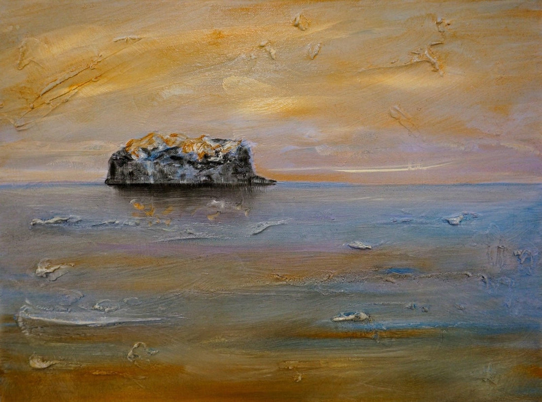 Bass Rock Dawn Painting Fine Art Prints