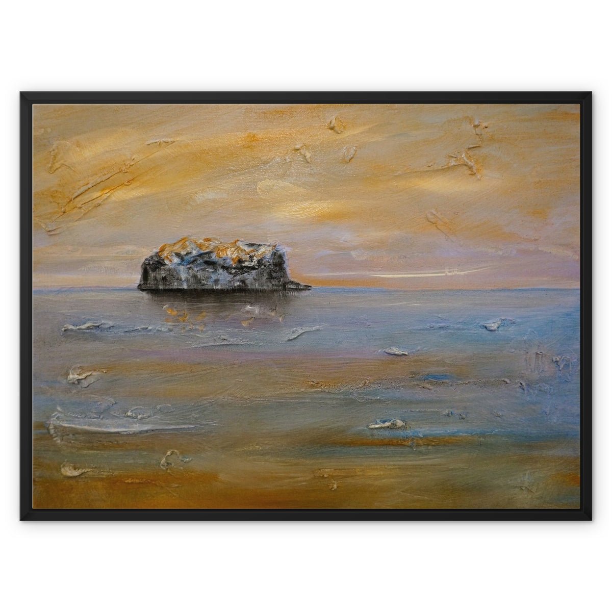 Bass Rock Dawn Painting | Framed Canvas Prints From Scotland