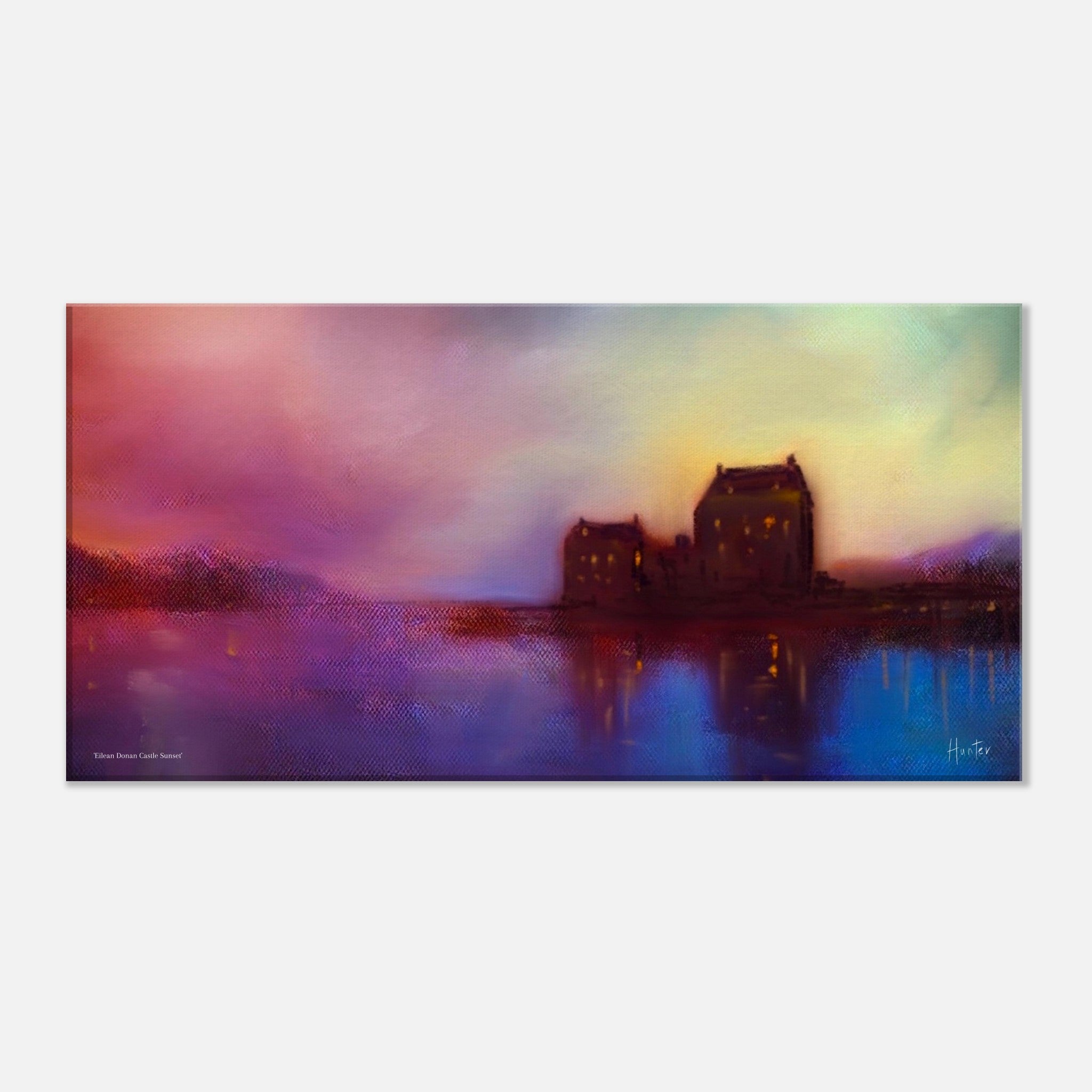 Eilean Donan Castle Sunset 2:1 Ratio Panoramic Art Canvas