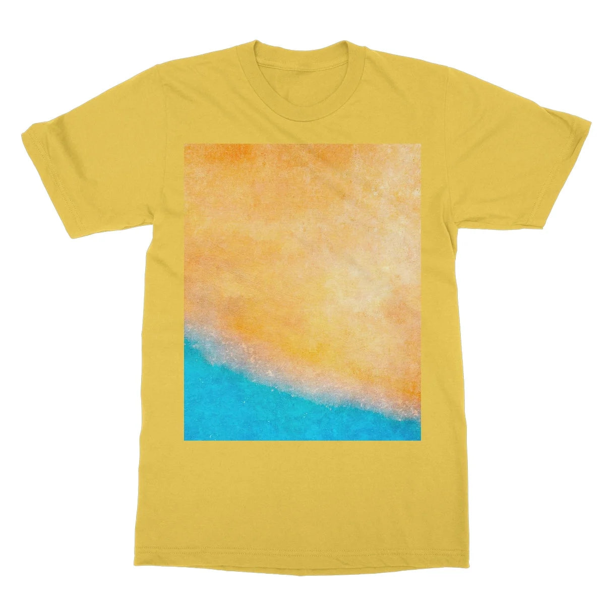 The Beach Softstyle T-shirt - Abstract & Impressionistic Art Gallery Scotland Worldwide Shipping Scottish Prints Inspired by Landscapes