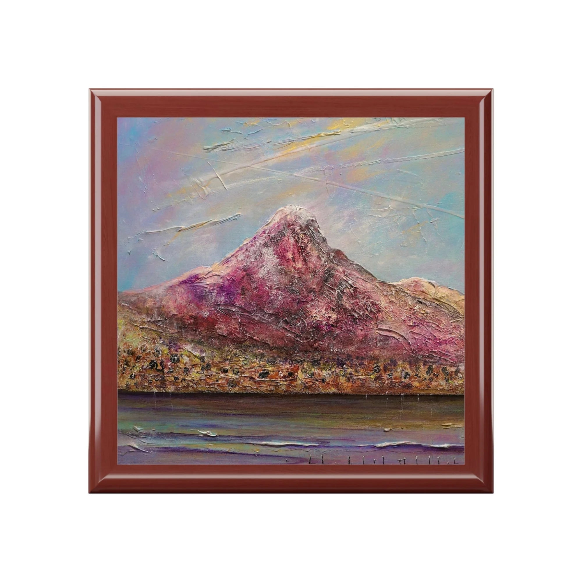 Ben Lomond | Art Jewellery Box | Scotland - Lochs & Mountains Gallery Worldwide Shipping Textured Painting Mountain Scottish and Paintings