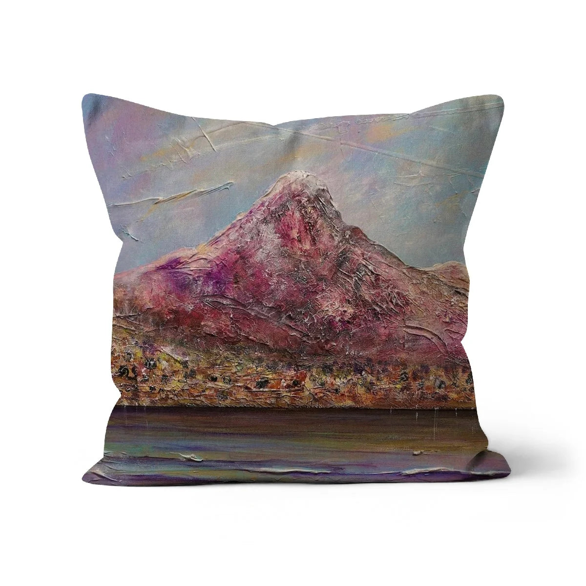 Ben Lomond Cushion - Lochs & Mountains Art Gallery Scotland Worldwide Shipping Scottish and Paintings Prints by Artist Hunter