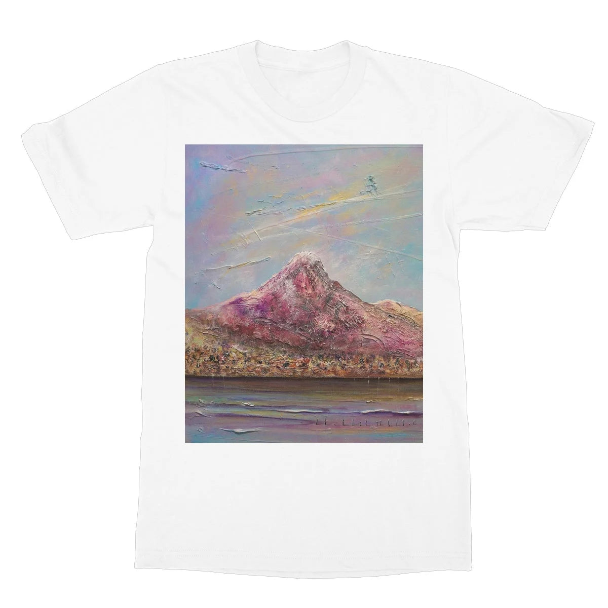 Ben Lomond Softstyle T-shirt - Lochs & Mountains Art Gallery Scotland Worldwide Shipping Scottish and Paintings Prints by Artist Hunter