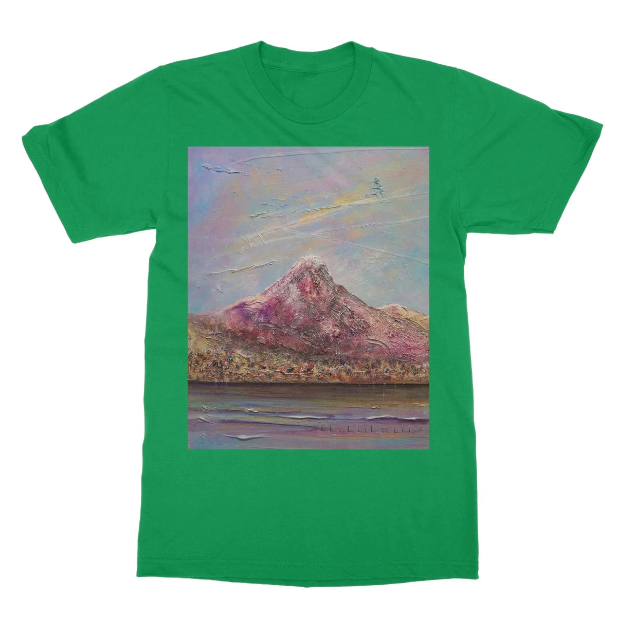 Ben Lomond Softstyle T-shirt - Lochs & Mountains Art Gallery Scotland Worldwide Shipping Scottish and Paintings Prints by Artist Hunter