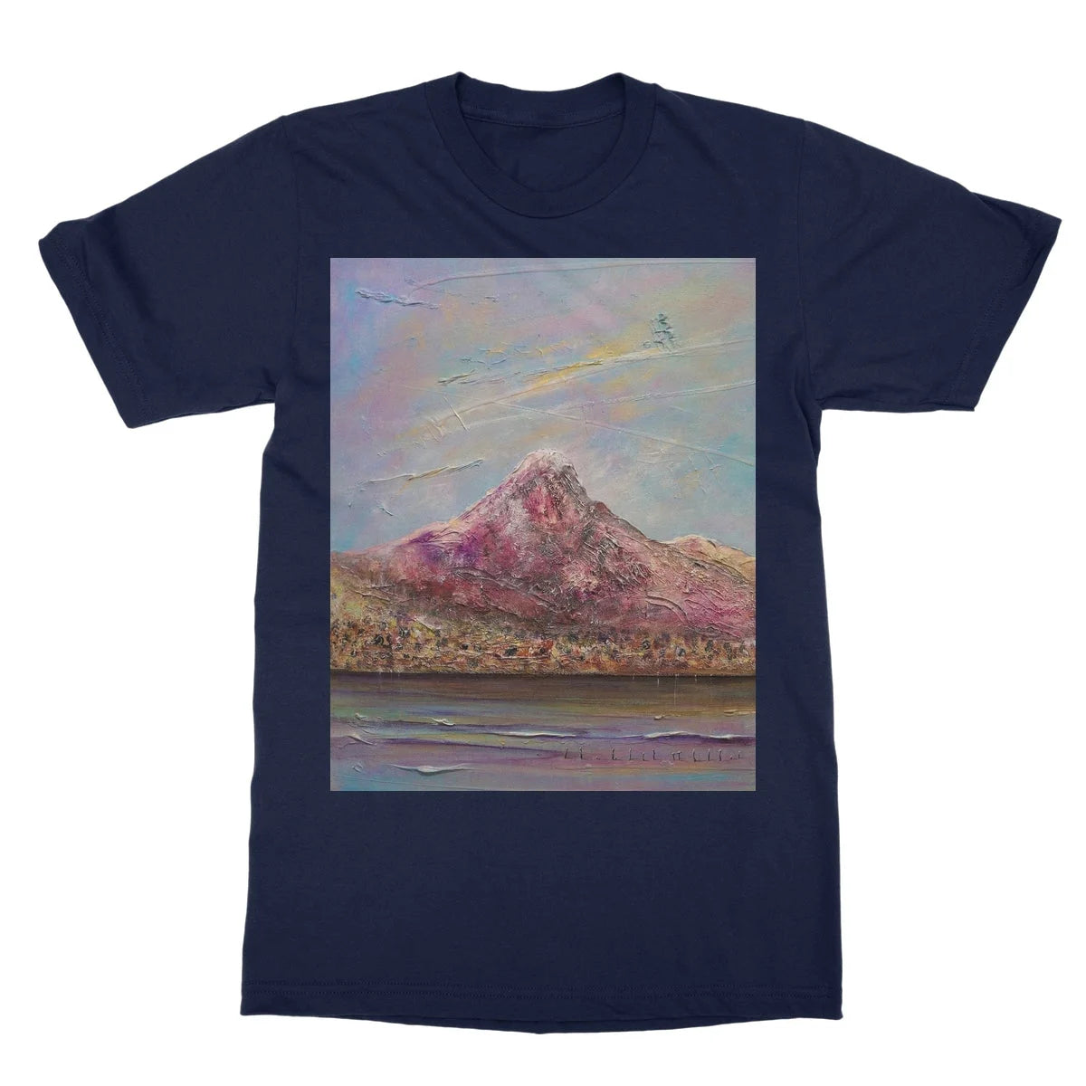 Ben Lomond Softstyle T-shirt - Lochs & Mountains Art Gallery Scotland Worldwide Shipping Scottish and Paintings Prints by Artist Hunter
