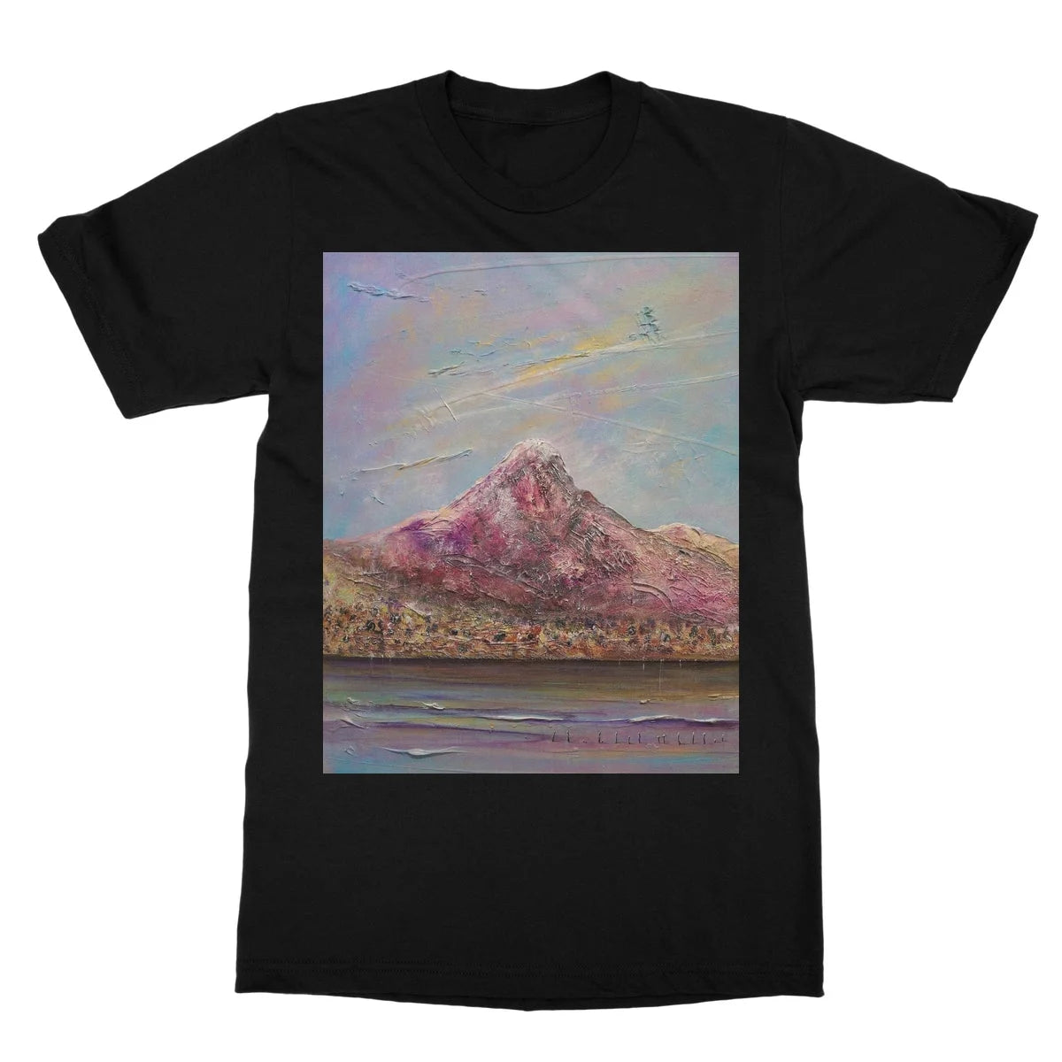 Ben Lomond Softstyle T-shirt - Lochs & Mountains Art Gallery Scotland Worldwide Shipping Scottish and Paintings Prints by Artist Hunter