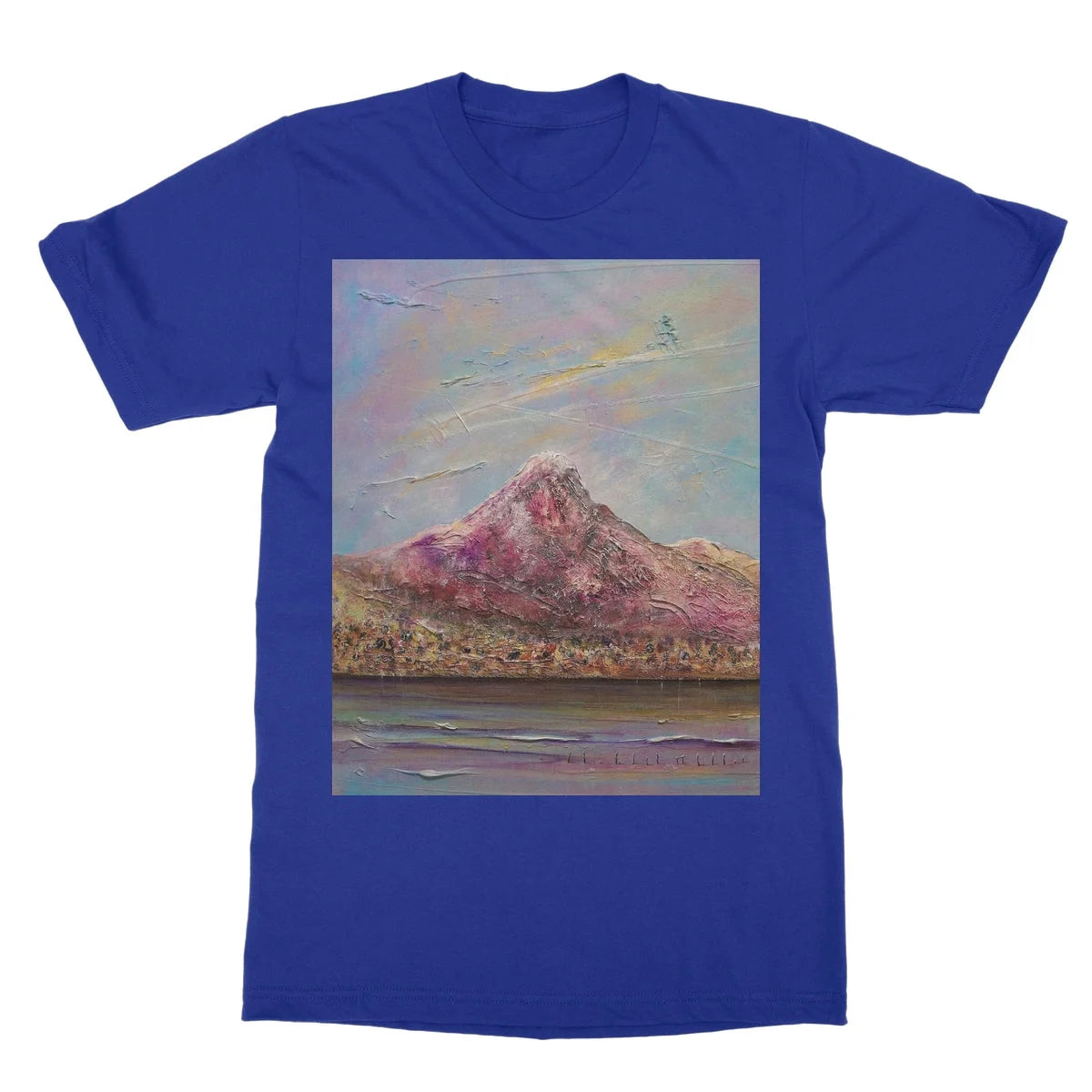 Ben Lomond Softstyle T-shirt - Lochs & Mountains Art Gallery Scotland Worldwide Shipping Scottish and Paintings Prints by Artist Hunter