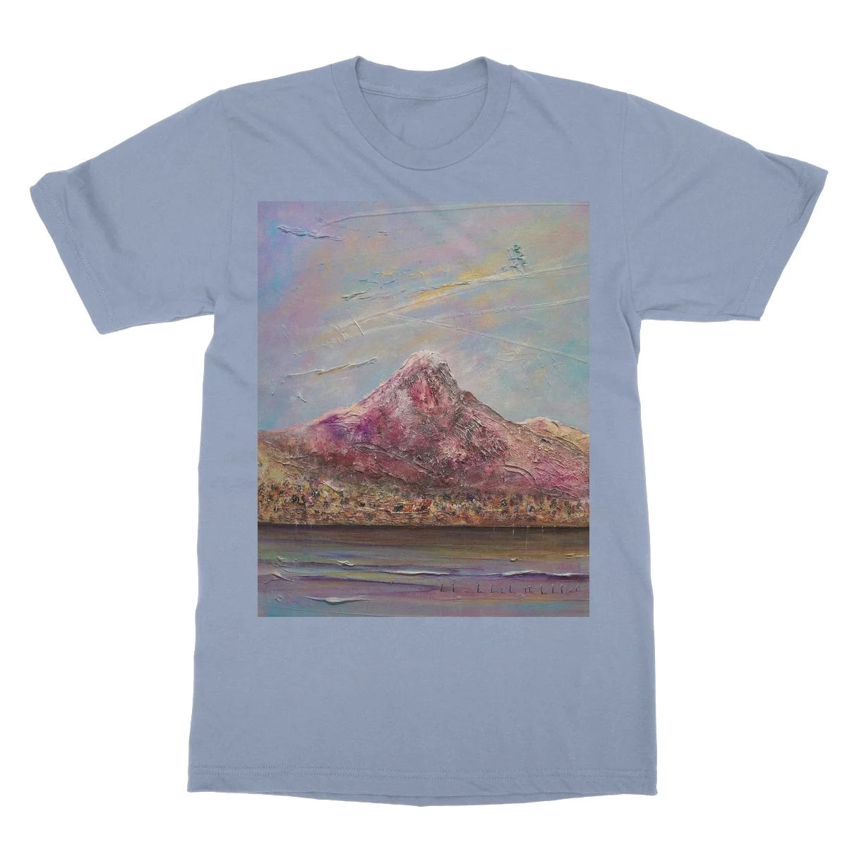 Ben Lomond Softstyle T-shirt - Lochs & Mountains Art Gallery Scotland Worldwide Shipping Scottish and Paintings Prints by Artist Hunter