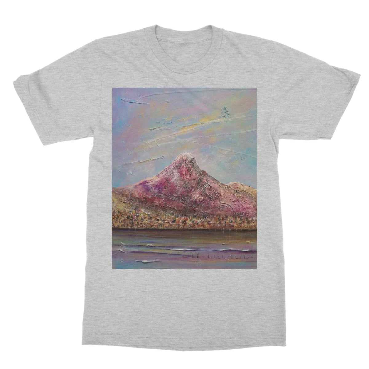 Ben Lomond Softstyle T-shirt - Lochs & Mountains Art Gallery Scotland Worldwide Shipping Scottish and Paintings Prints by Artist Hunter