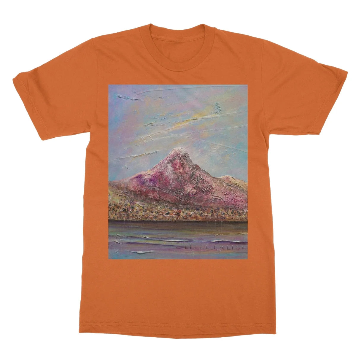 Ben Lomond Softstyle T-shirt - Lochs & Mountains Art Gallery Scotland Worldwide Shipping Scottish and Paintings Prints by Artist Hunter